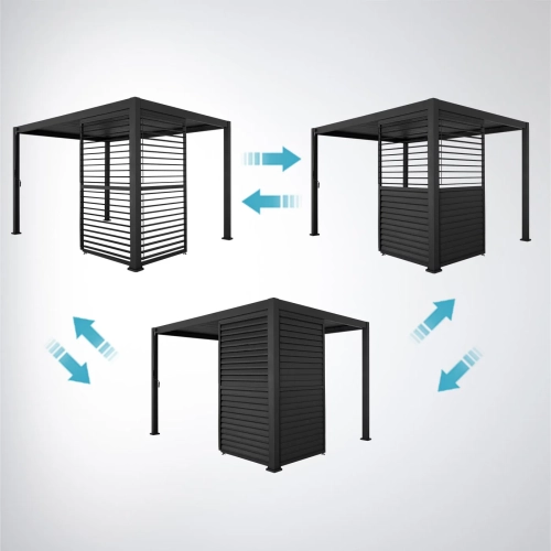 Panel Żaluzjowy Regulowany 123 cm - Pergola tarasowa MIRADOR Classic i Premium 111 - Antracyt